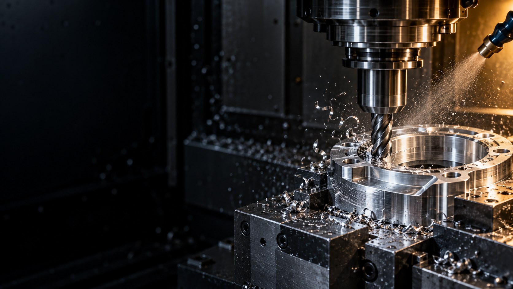 Illustrative visual of precision metal machining